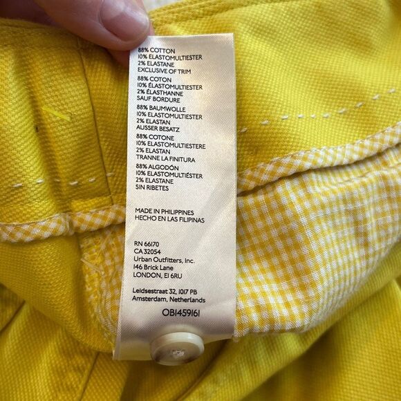 Maeve Anthropologie High Rise Cigarette Crop Ankle Pant Boho Bright Yellow Sz 4 - Picture 12 of 12